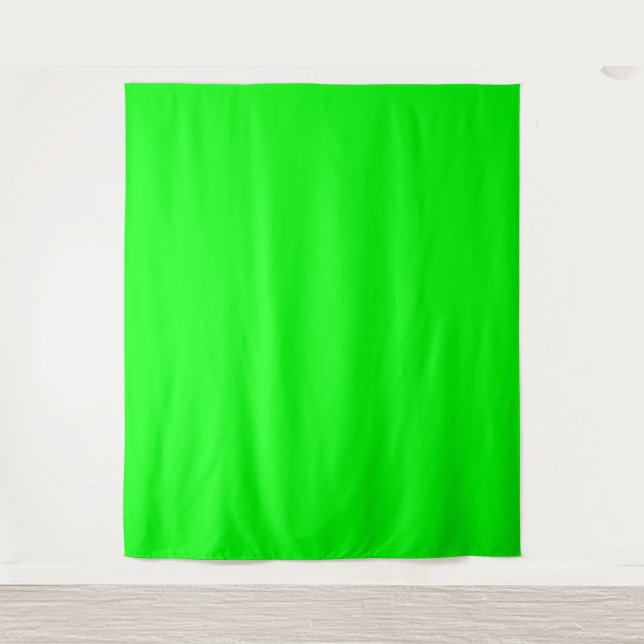 Solid Neon green screen chroma key background Tapestry (Front)
