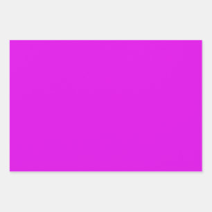 Solid Neon Hot Pink  Wrapping Paper Sheets