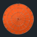 Solid neon orange dartboard<br><div class="desc">Solid color neon orange design.</div>