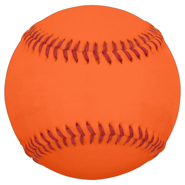Solid neon orange softball (Front)
