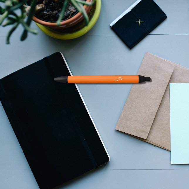 solid  neon  orange  - your monograms  black ink pen (Creator Uploaded)