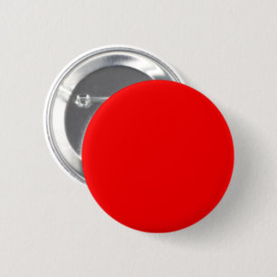 Solid neon red 6 cm round badge