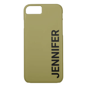 Solid Offbeat Green Custom Name Case-Mate iPhone Case