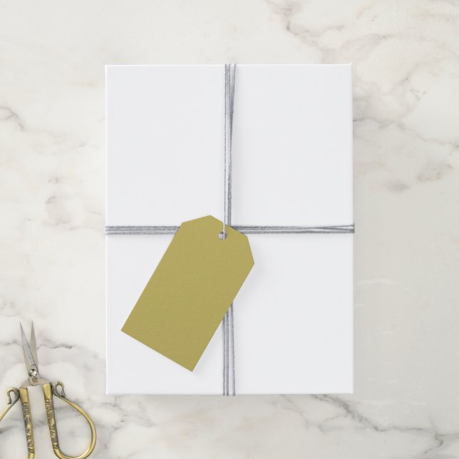 Solid Olive Gift Tags (With Twine)