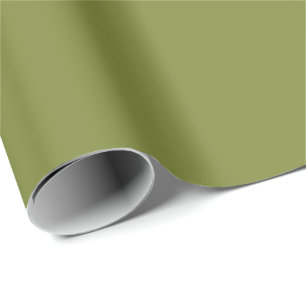 Solid Olive Green Colored Wrapping Paper