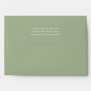 Solid Olive Green Envelope