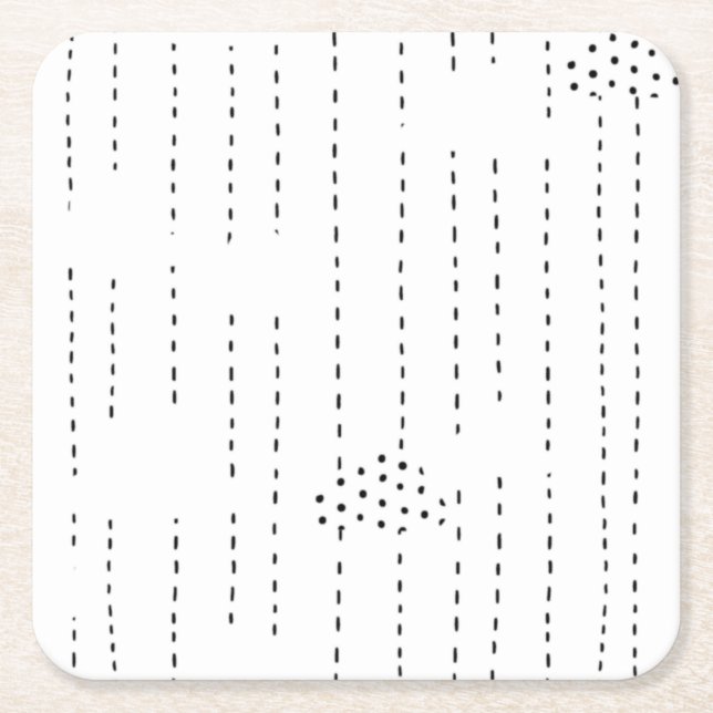 Solid, Onyx Paper Coaster (Front)