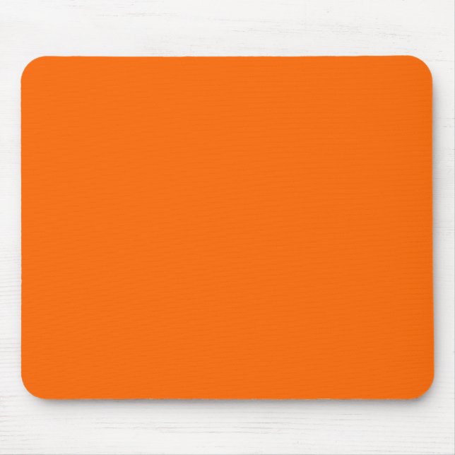 Solid Orange Background Colour FF6600 Mouse Pad (Front)
