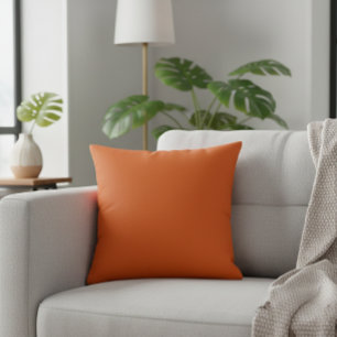 Solid Orange Cushion for Autumn Decorations