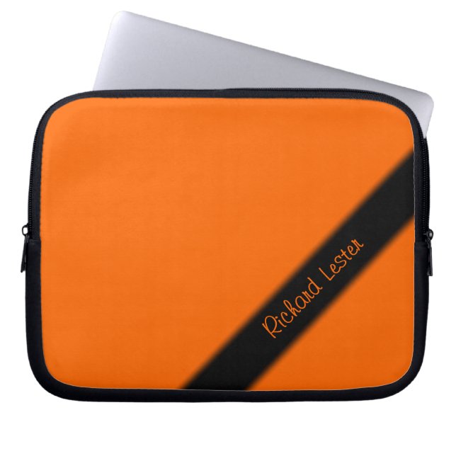 Solid Orange Laptop Sleeve (Front)