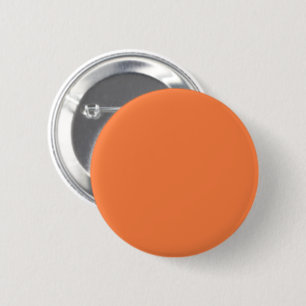 Solid orange mango apricot 6 cm round badge