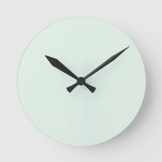 Solid Pale Mint Green Wall Clock