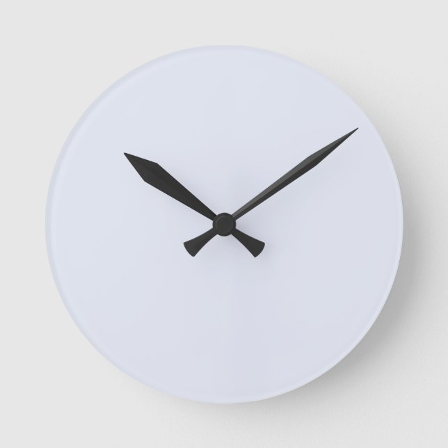 Solid Pale Powder Blue Wall Clock (Front)