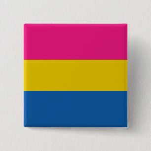 Solid Pansexual Pride Flag 15 Cm Square Badge