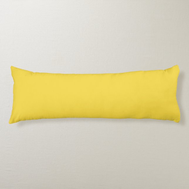 Solid pastel banana yellow body cushion (Front)