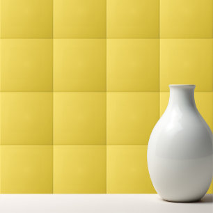 Solid pastel banana yellow tile