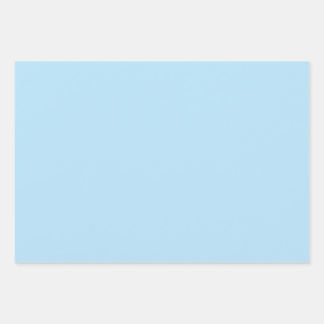 Solid Pastel Blue    Wrapping Paper Sheet (Front)
