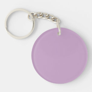 Solid Pastel Lilac Round Acrylic Keychain