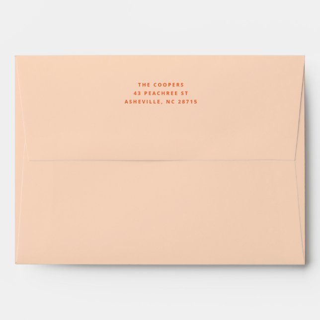 Solid Pastel Peach Envelope (Back (Top Flap))