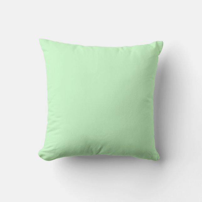 solid pastel seafoam  green blue plain pillow (Front)