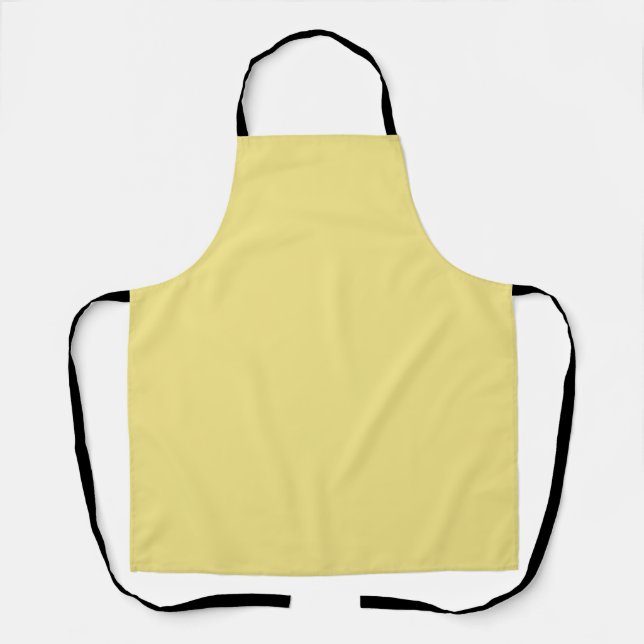Solid Pastel Yellow Modern Apron (Front)