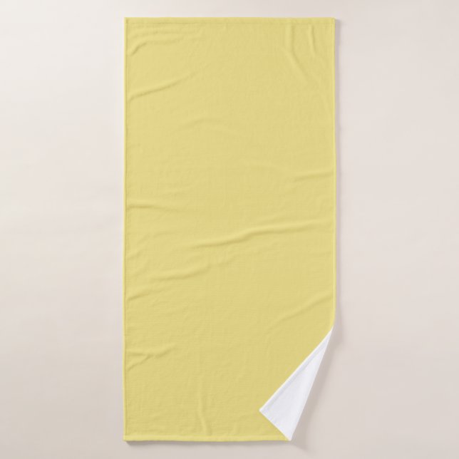 Solid Pastel Yellow Modern Bath Towel (Bath Towel)