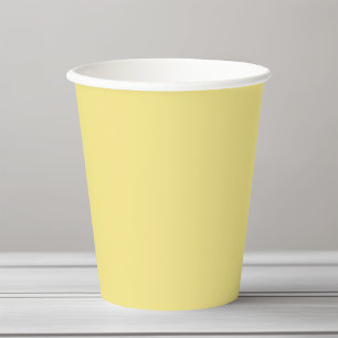 Solid Pastel Yellow Modern Paper Cups