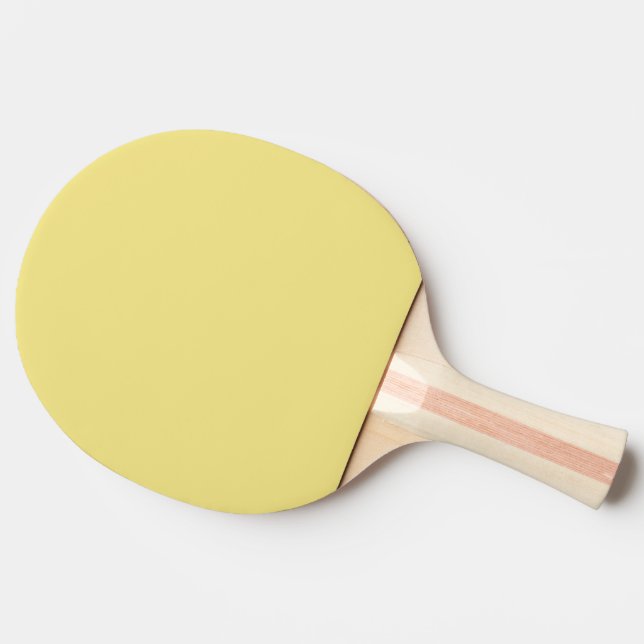 Solid Pastel Yellow Modern Ping Pong Paddle (Side)