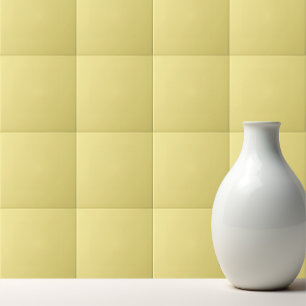 Solid Pastel Yellow Modern Tile
