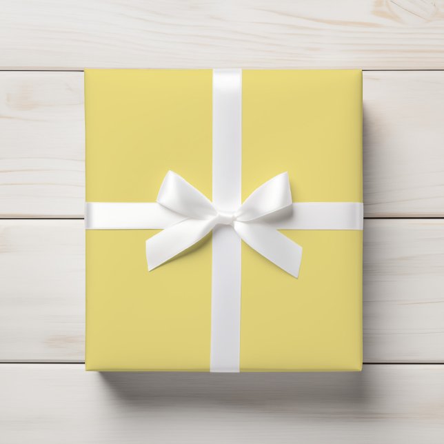 Solid Pastel Yellow Modern Wrapping Paper (Creator Uploaded)