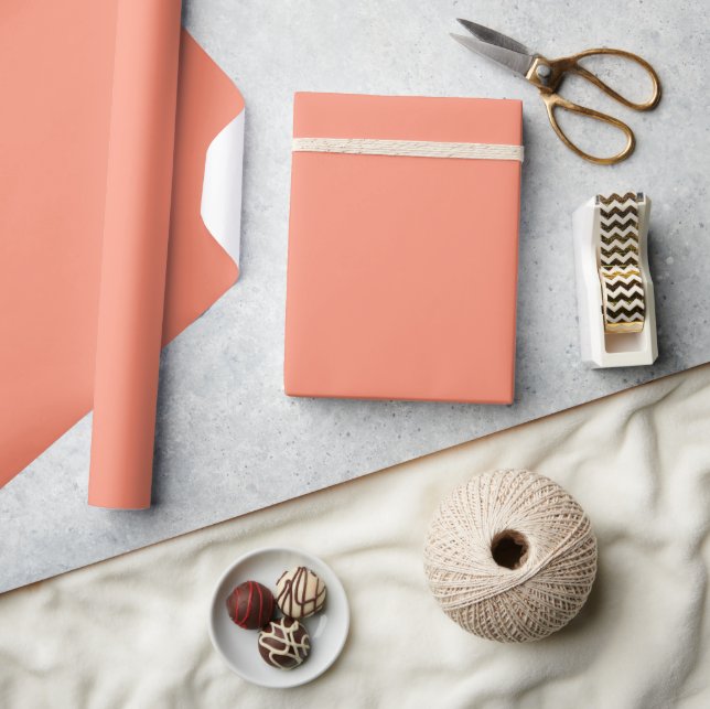Solid peach wrapping paper (Crafts)