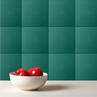Solid pine green teal tile