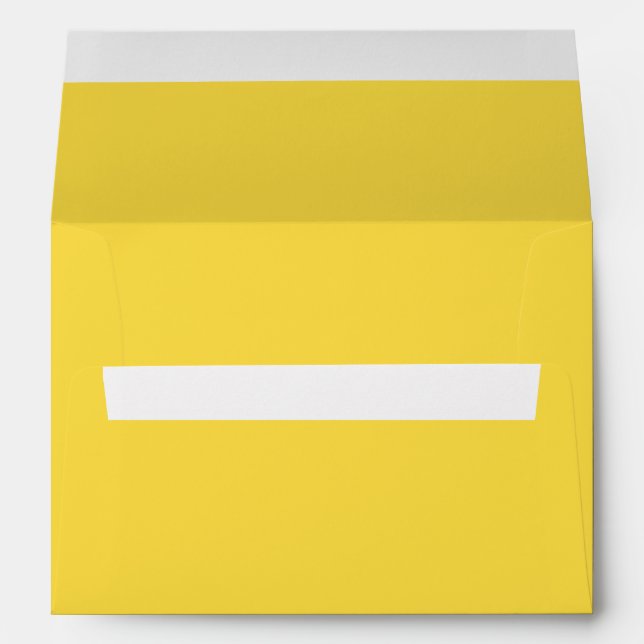 Solid plain banana pastel yellow envelope (Back (Bottom))