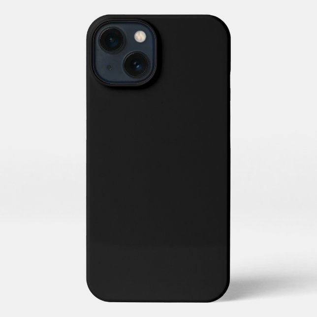 Solid Plain Black Phone Cover Case  (Back)