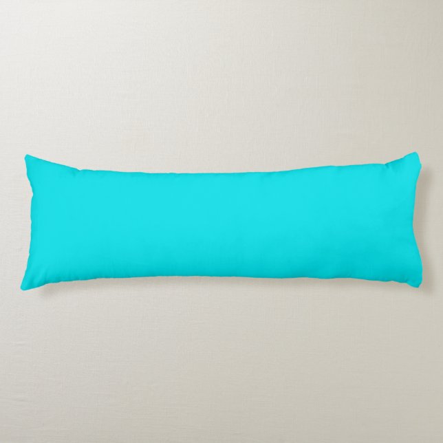 Solid Plain Bright Cyan/Turquoise Body Cushion (Front)