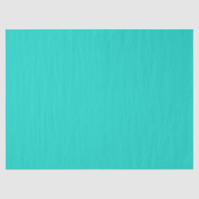 Solid plain bright turquoise tissue paper (Front)