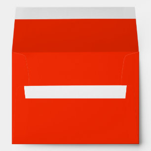 Solid plain colour lava vivid red orange envelope