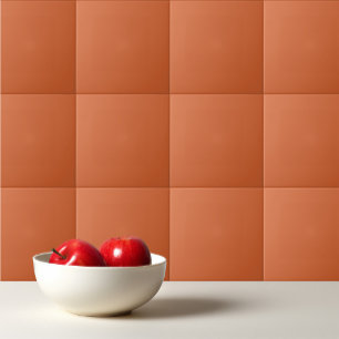 Solid plain harvest pumpkin orange tile