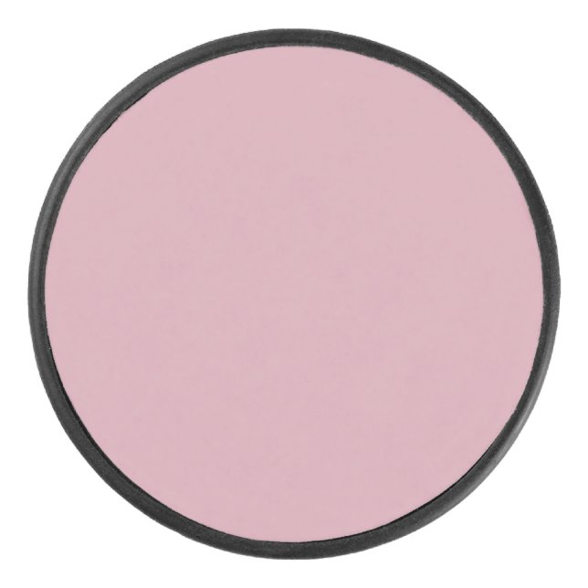 Solid, Plain Pink Quartz Blush Puck (Front)
