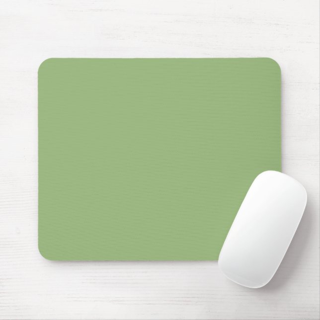Solid plain sage green mouse pad (With Mouse)