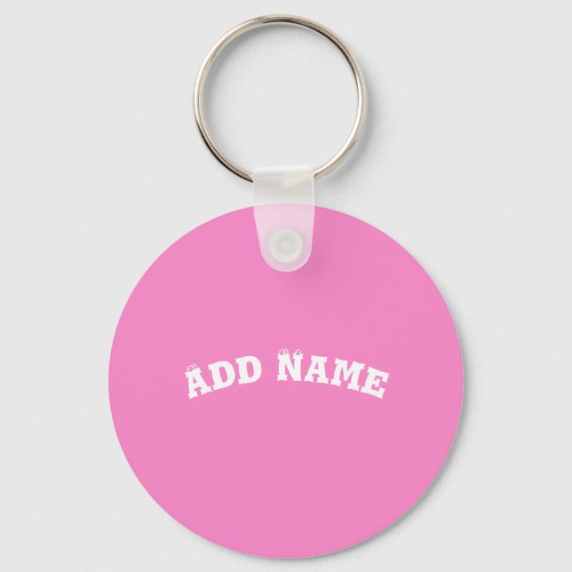 Solid Plain Taffy Baby Pink Key Ring (Front)