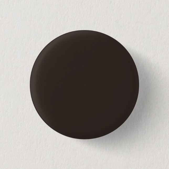 Solid, Plain Walnut Brown,  3 Cm Round Badge (Front)