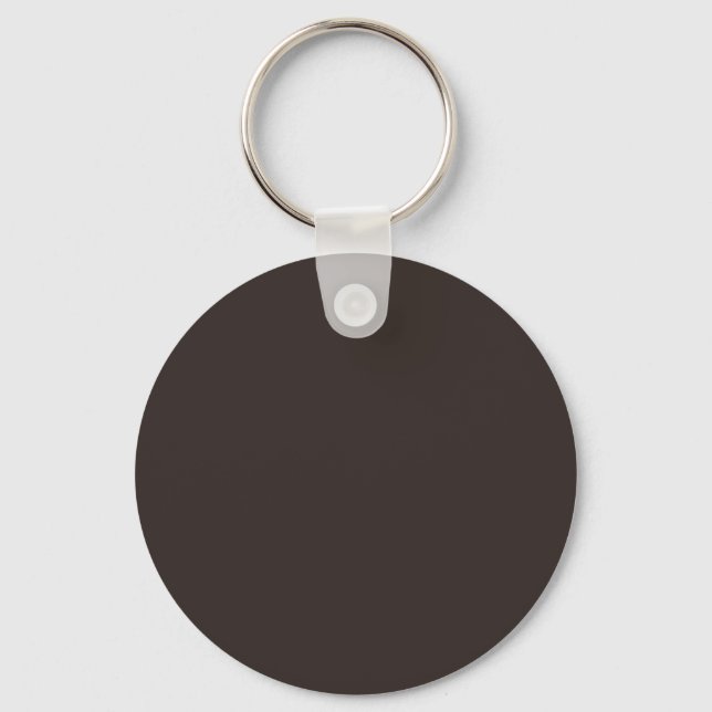 Solid, Plain Walnut Brown,  Key Ring (Front)
