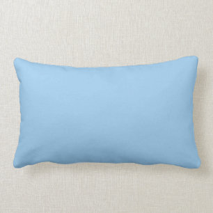 Solid powder light pale baby blue lumbar cushion