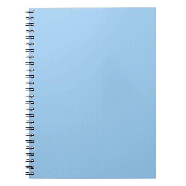 Solid powder light pale baby blue notebook (Front)