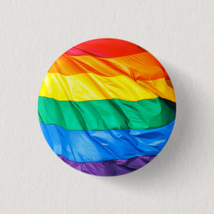 Solid Pride - Gay Pride Flag Closeup 3 Cm Round Badge