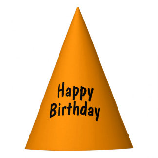 Solid Princeton Orange Birthday Party Hat
