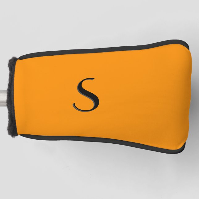 Solid Princeton Orange Personal Golf Head Cover (Front)