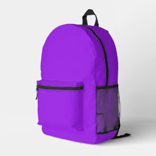 Solid Purple Backpack with Custom Print Sew
