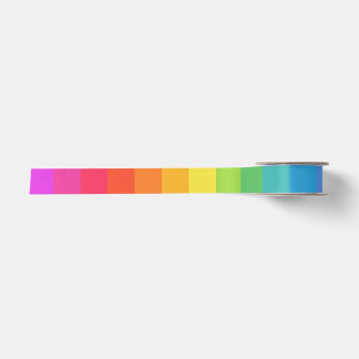 Solid Rainbow Satin Ribbon